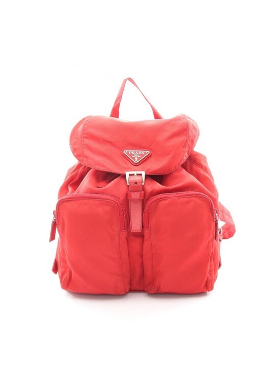 Prada Backpack Vela Red Nylon Leather main image 9